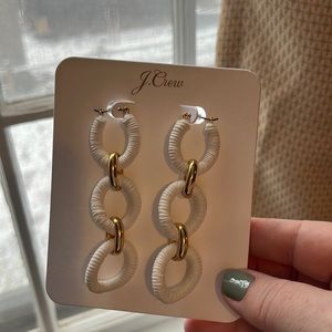 J Crew white earrings